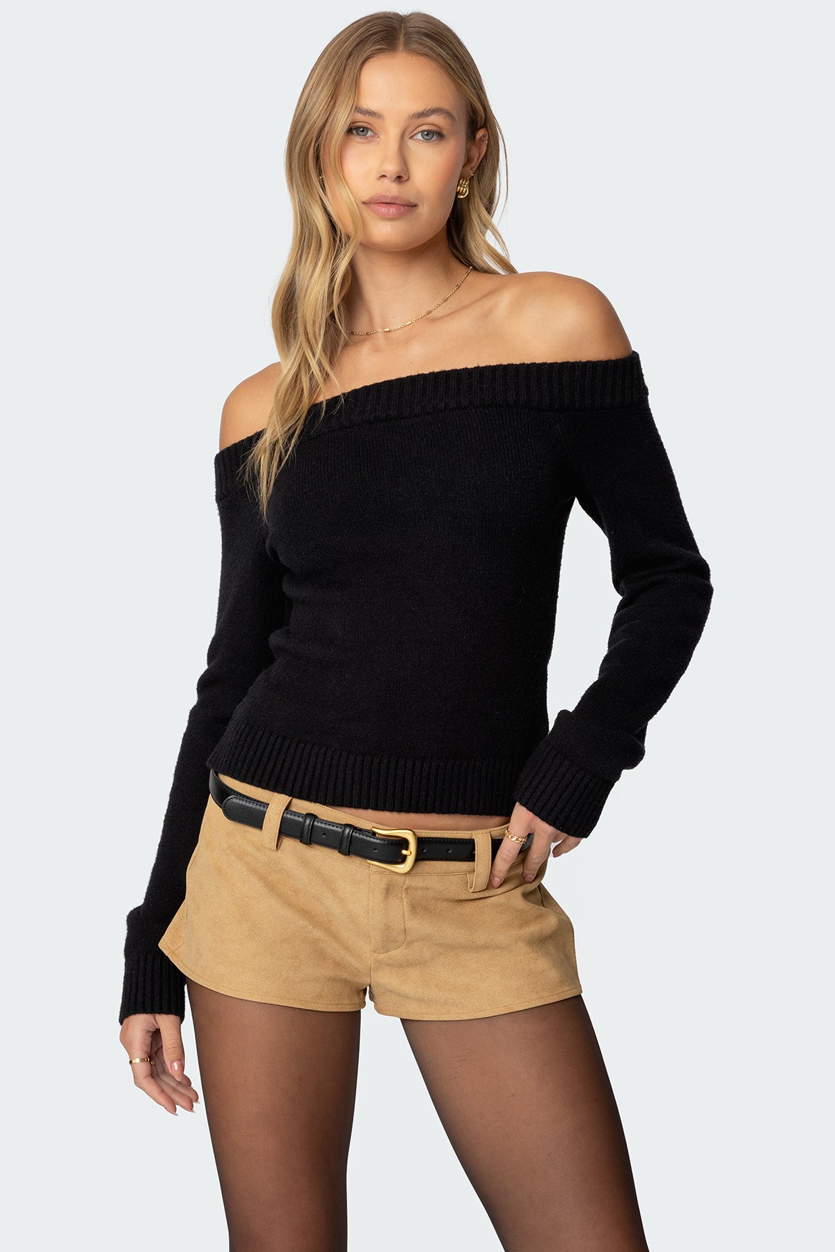 Elona Off Shoulder Knit Top