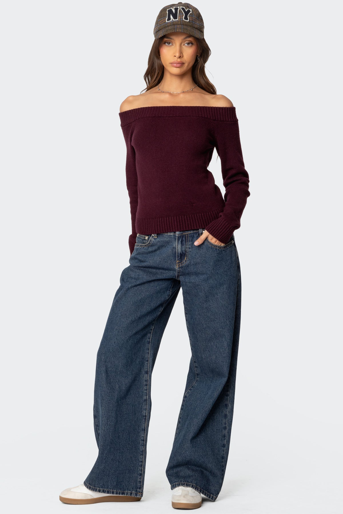 Elona Off Shoulder Knit Top