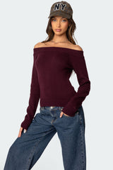 Elona Off Shoulder Knit Top