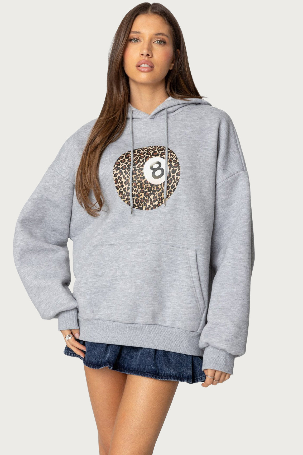 Fti パーカー always punkandyo ecmelodie Leopard 8 Oversized Hoodie – edikted