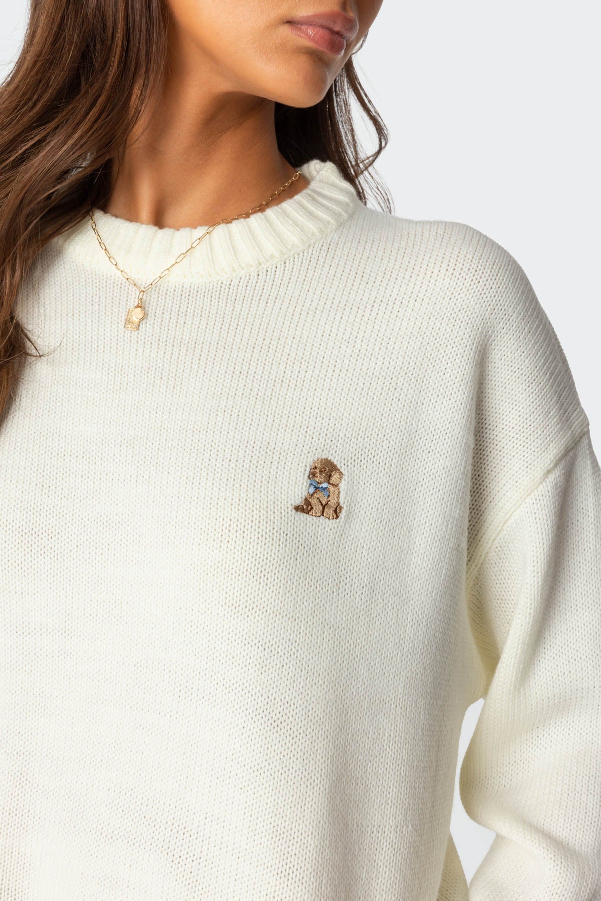 Puppy Love Embroidered Sweater