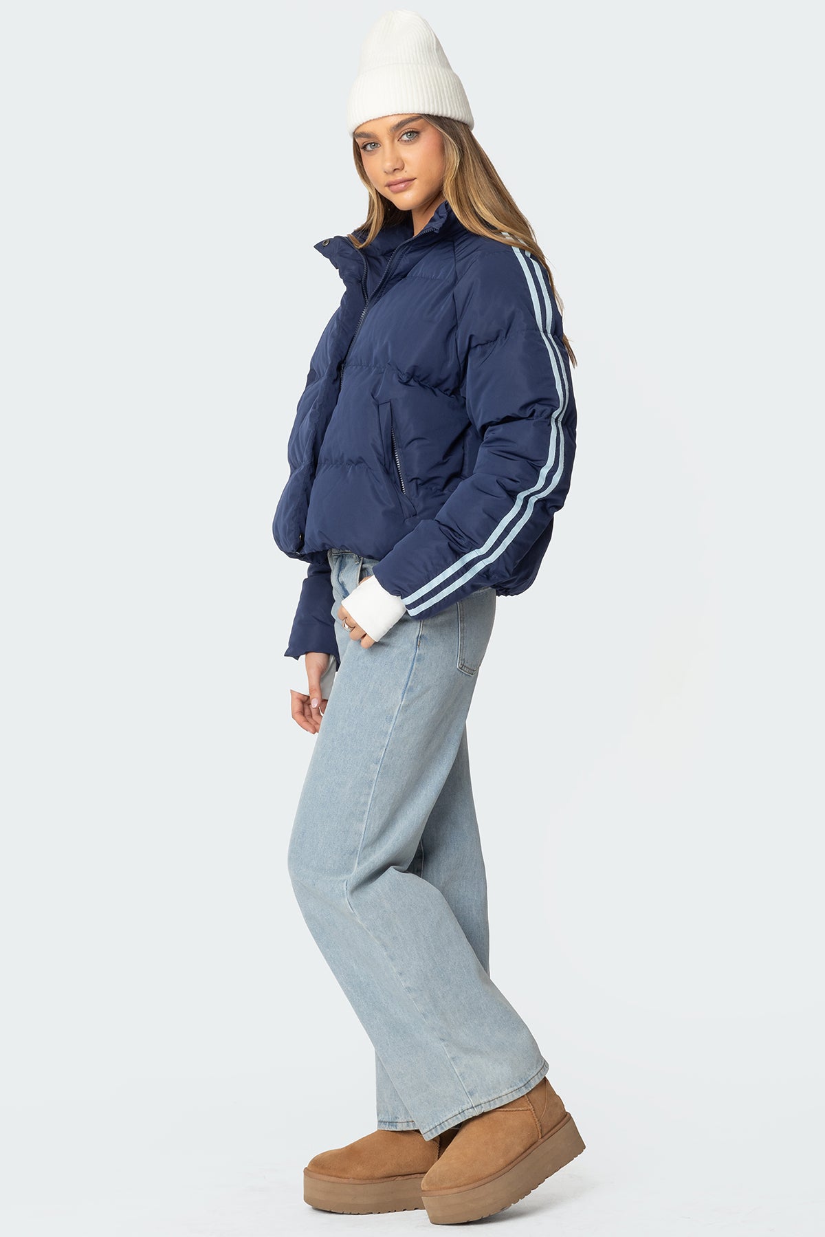 Sherry Side Striped Puffer Jacket