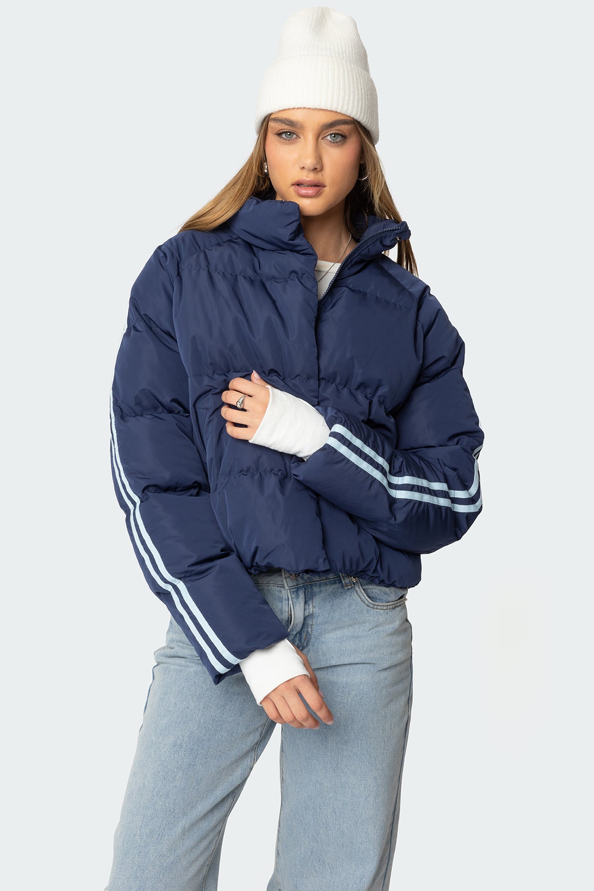 Sherry Side Striped Puffer Jacket