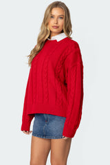 Acacia Oversized Cable Knit Sweater