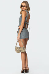 Quinlan Open Back Denim Top