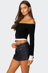 Jovi Layered Off Shoulder Top