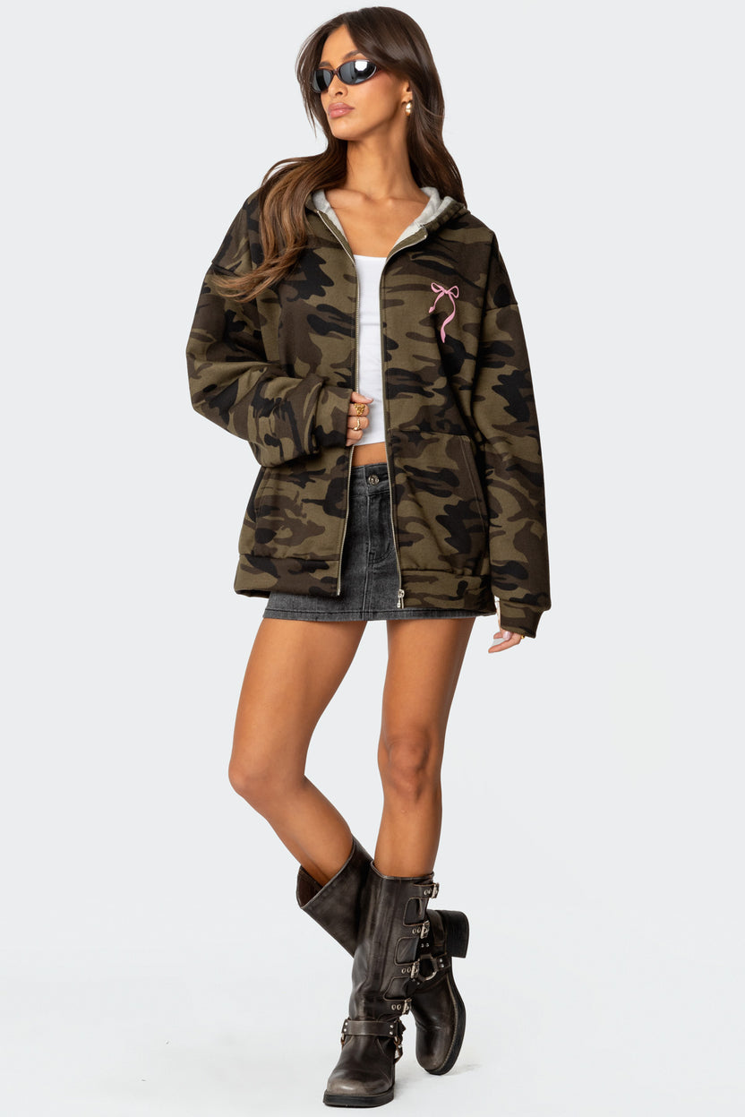 Camo Cutie Edikted Oversized Hoodie