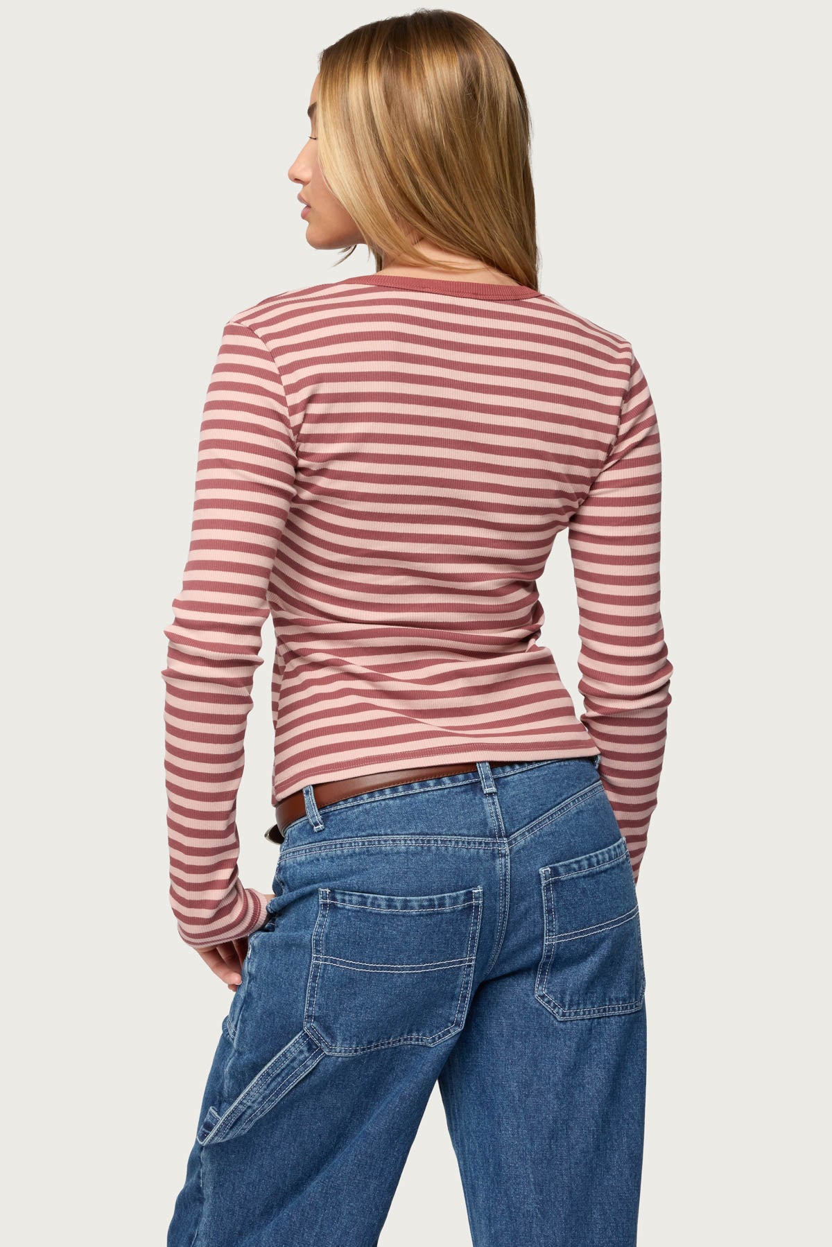 Roma Striped Henley Top