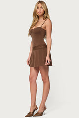 Zurie Lacey Drop Waist Mini Dress