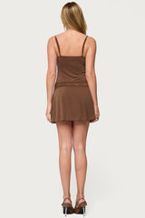 Zurie Lacey Drop Waist Mini Dress