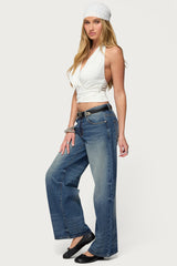 Niya Plunge Neck Halter Top