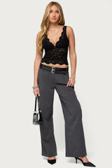 Araura Lace Velvet Floral Top