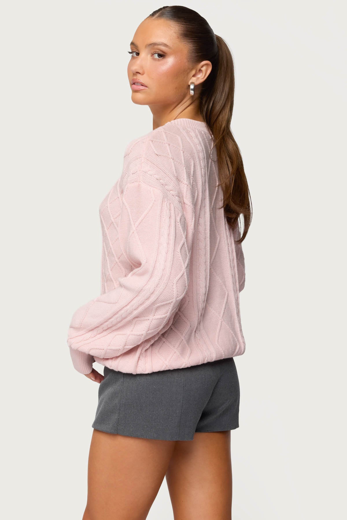 Jessy Cable Knit Oversized Sweater