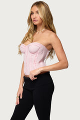 Naliah Raw Edge Strapless Corset