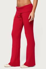 Adannah Foldover Ribbed Knit Pants