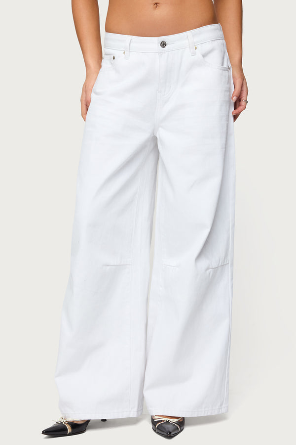 Skater Girl Washed Low Rise Baggy Jeans