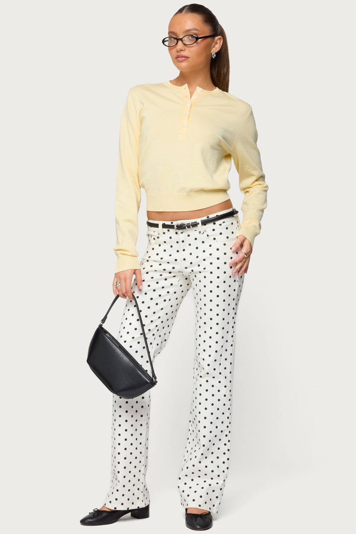 Yolana Henley Light Knit Sweater