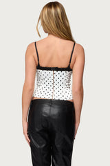 Polka Dot Layered Lacey Bra Corset