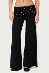 Petite Reeva Polka Dot Foldover Pants