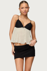 Rhian Lacey Pleated Babydoll Top