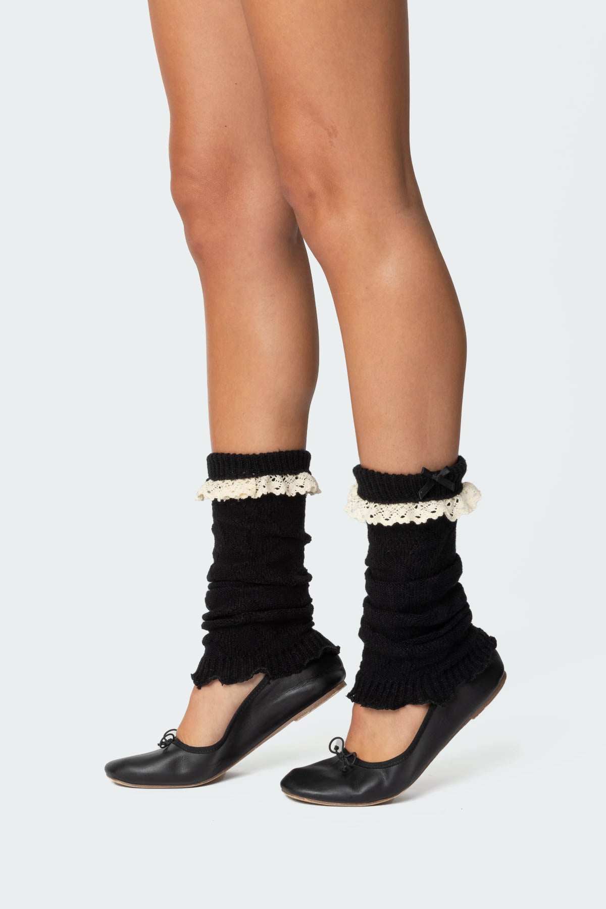 Lacey Frill Knit Leg Warmers