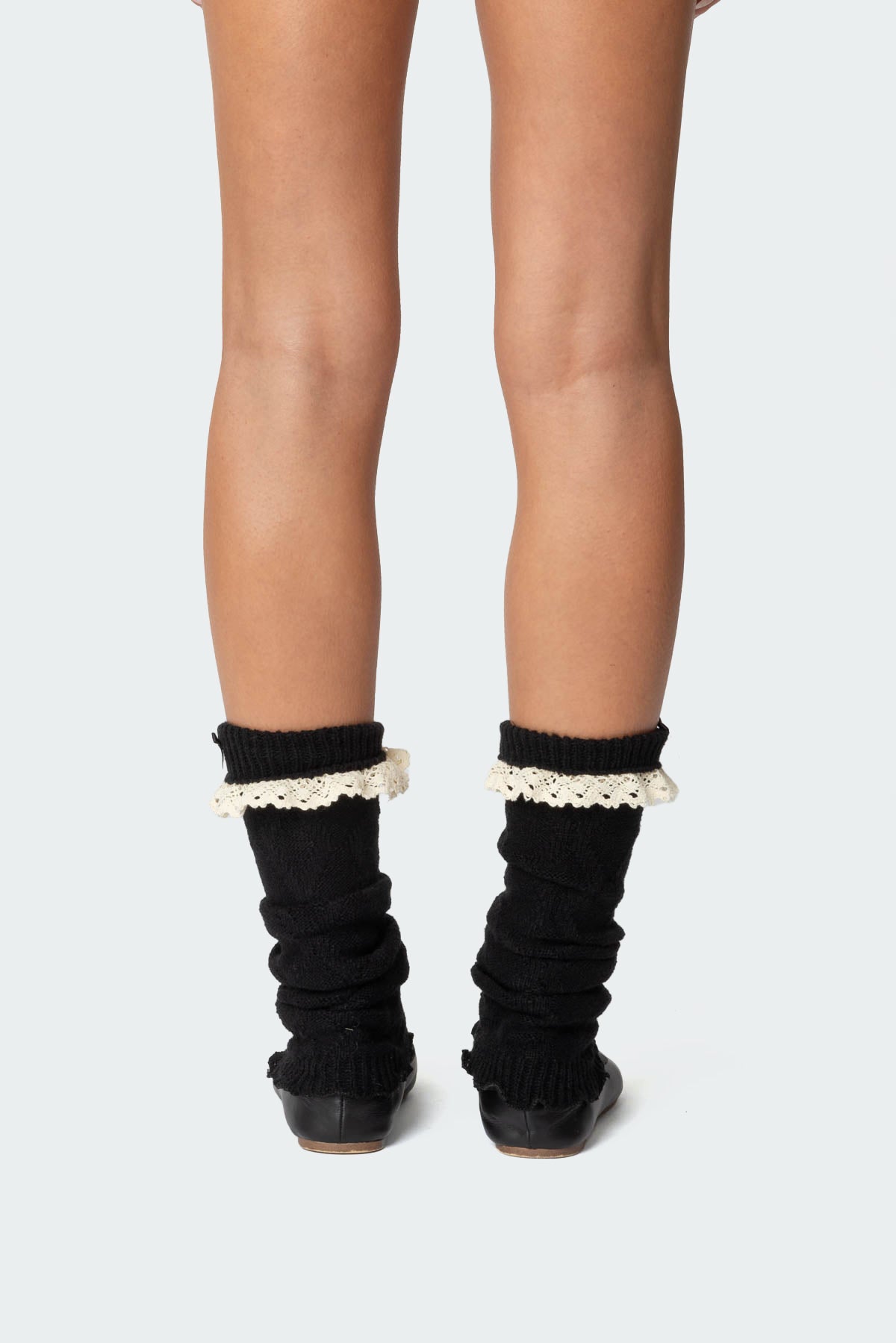 Lacey Frill Knit Leg Warmers