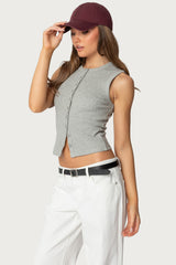 Basel Button Up Tank Top