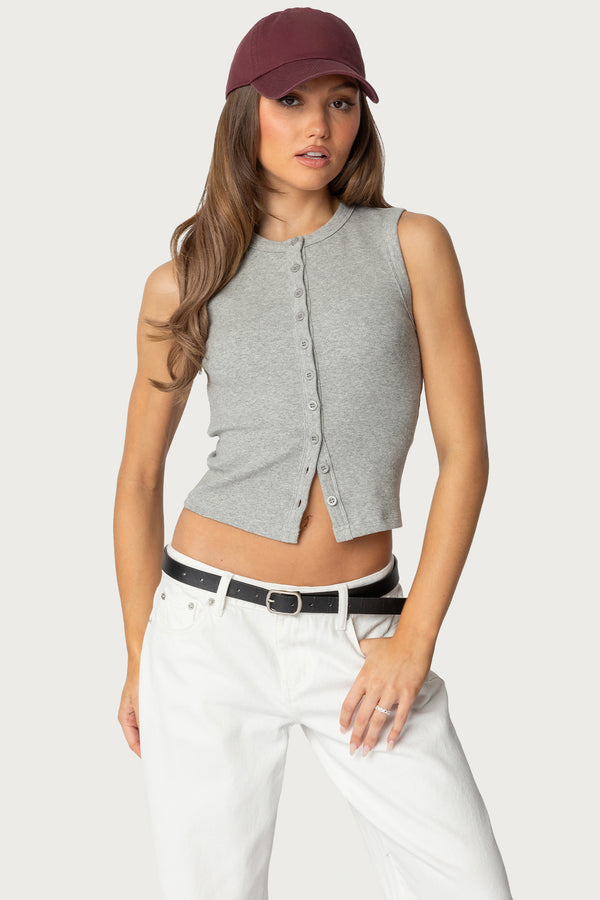 Basel Button Up Tank Top