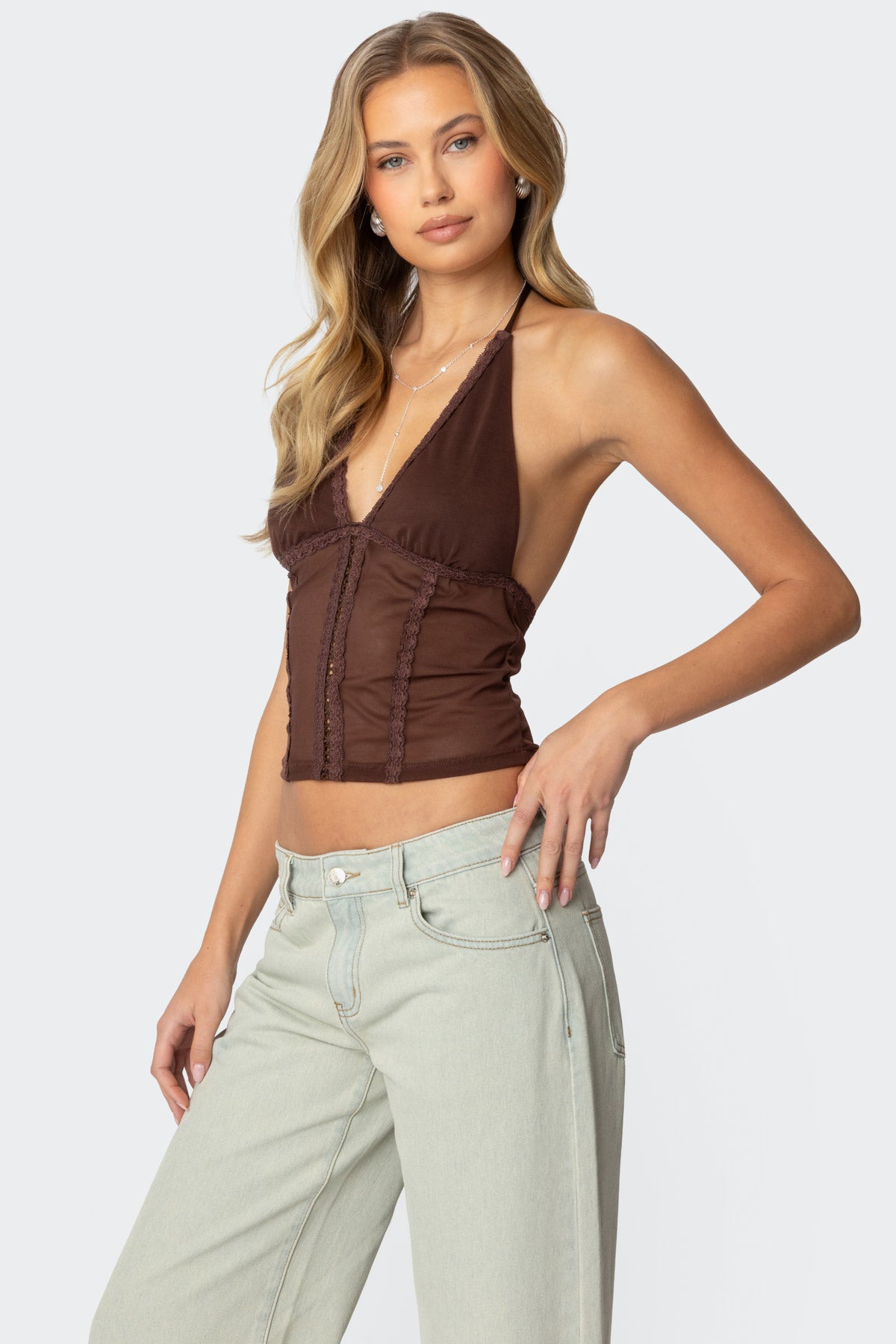 Lucie Lacey Mesh Halter Top