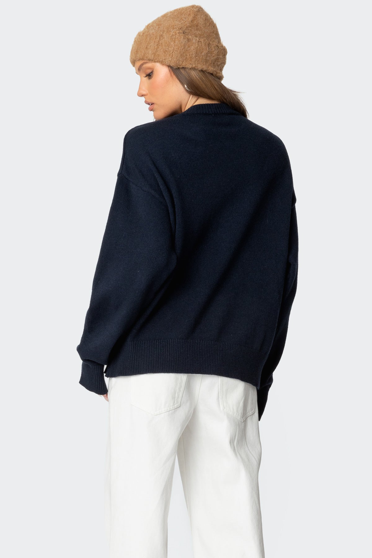 Swan Oversized Knit Sweater