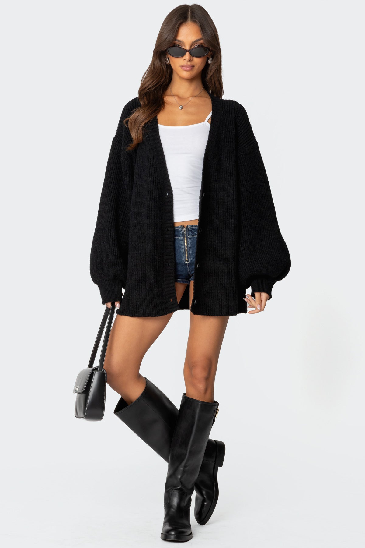 Mathilde Oversized V Neck Cardigan