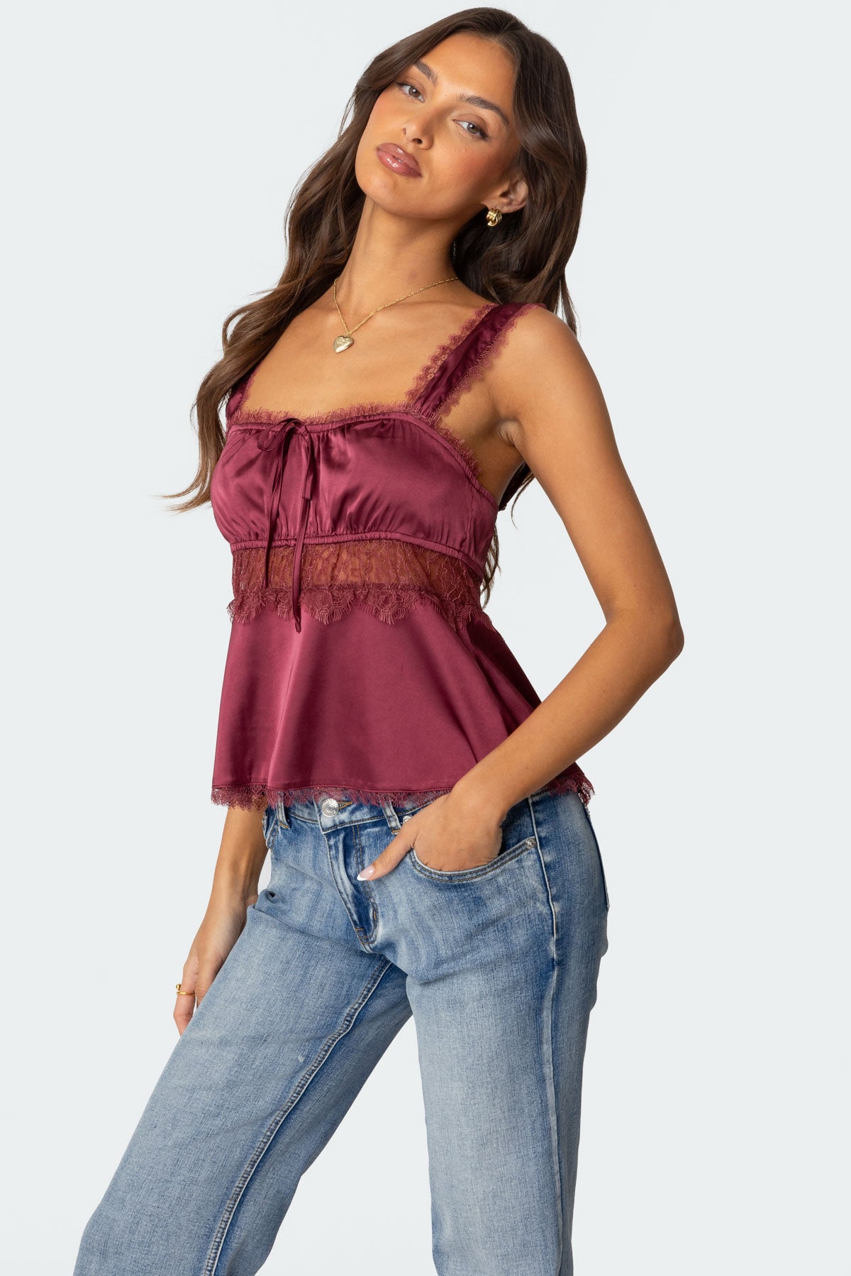 Loryn Lacey Satin Top