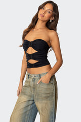 Ariella Cut Out Strapless Top