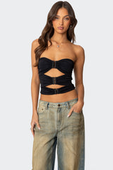 Ariella Cut Out Strapless Top