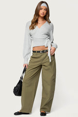 Jadah Low Rise Baggy Cargo Pants