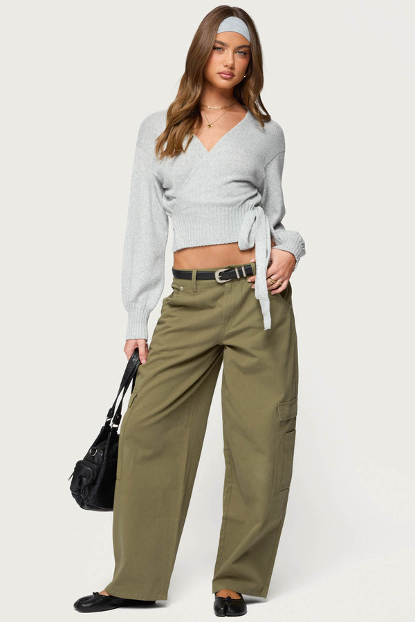 Jadah Low Rise Baggy Cargo Pants