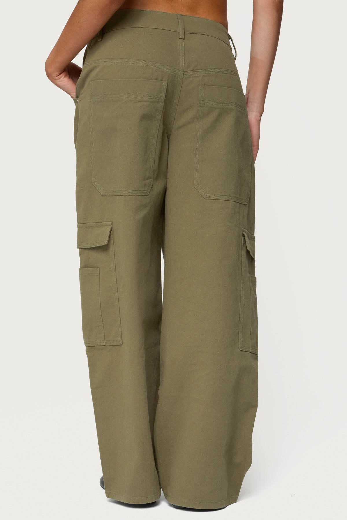 Jadah Low Rise Baggy Cargo Pants