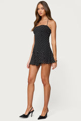 Ariah Polka Dot Chiffon Mini Dress