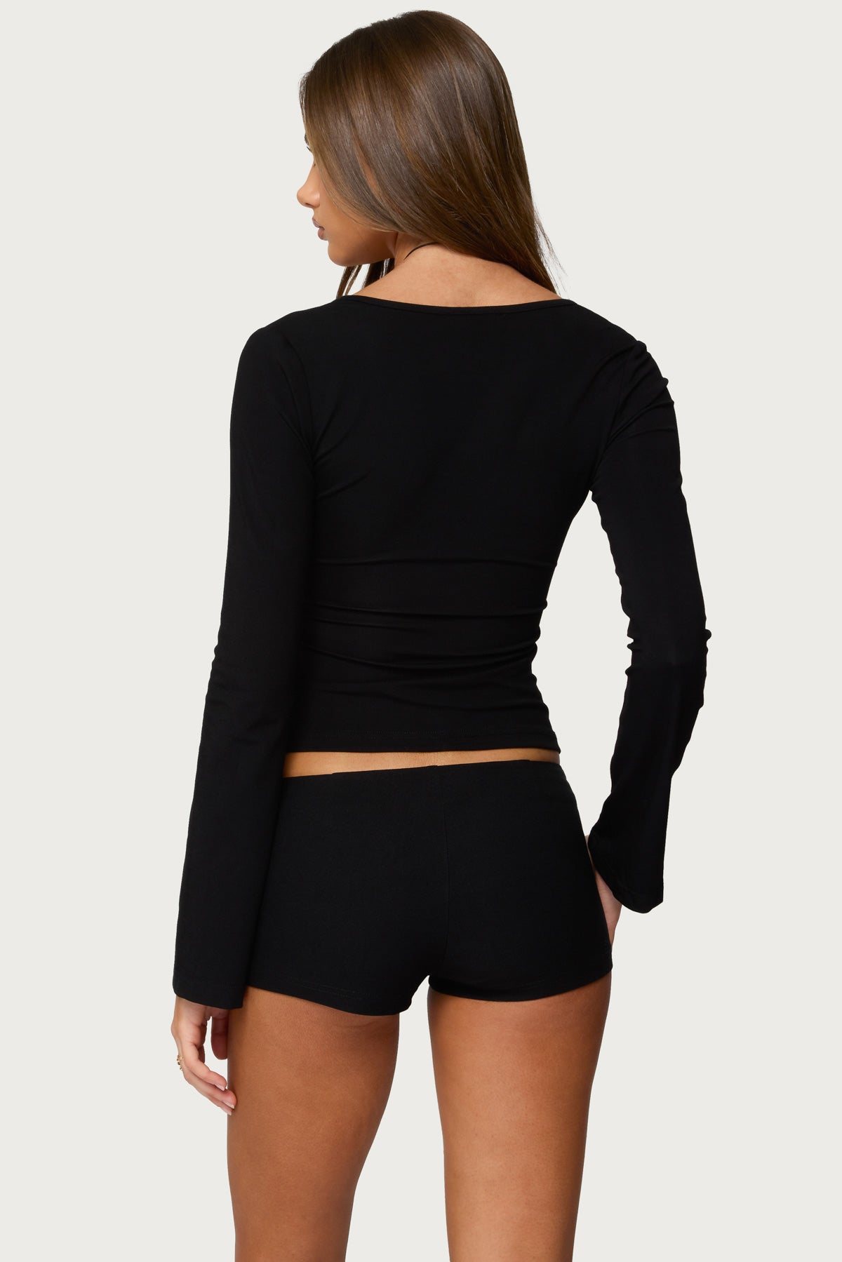 Kailee Cutout Long Sleeve Ribbed Top