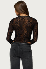 Rosalinda Sheer Lace Bodysuit