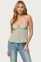 Rhian Lacey Pleated Babydoll Top