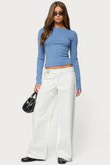 Loria Striped Boat Neck Top