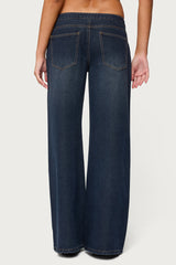 Briah Belted Low Rise Wide Leg Jeans