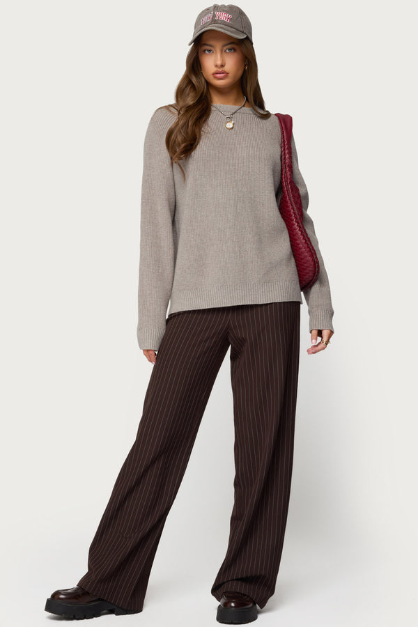 Lavonne Oversized Knit Raglan Sweater