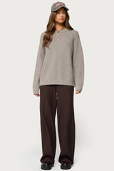 Lavonne Oversized Knit Raglan Sweater