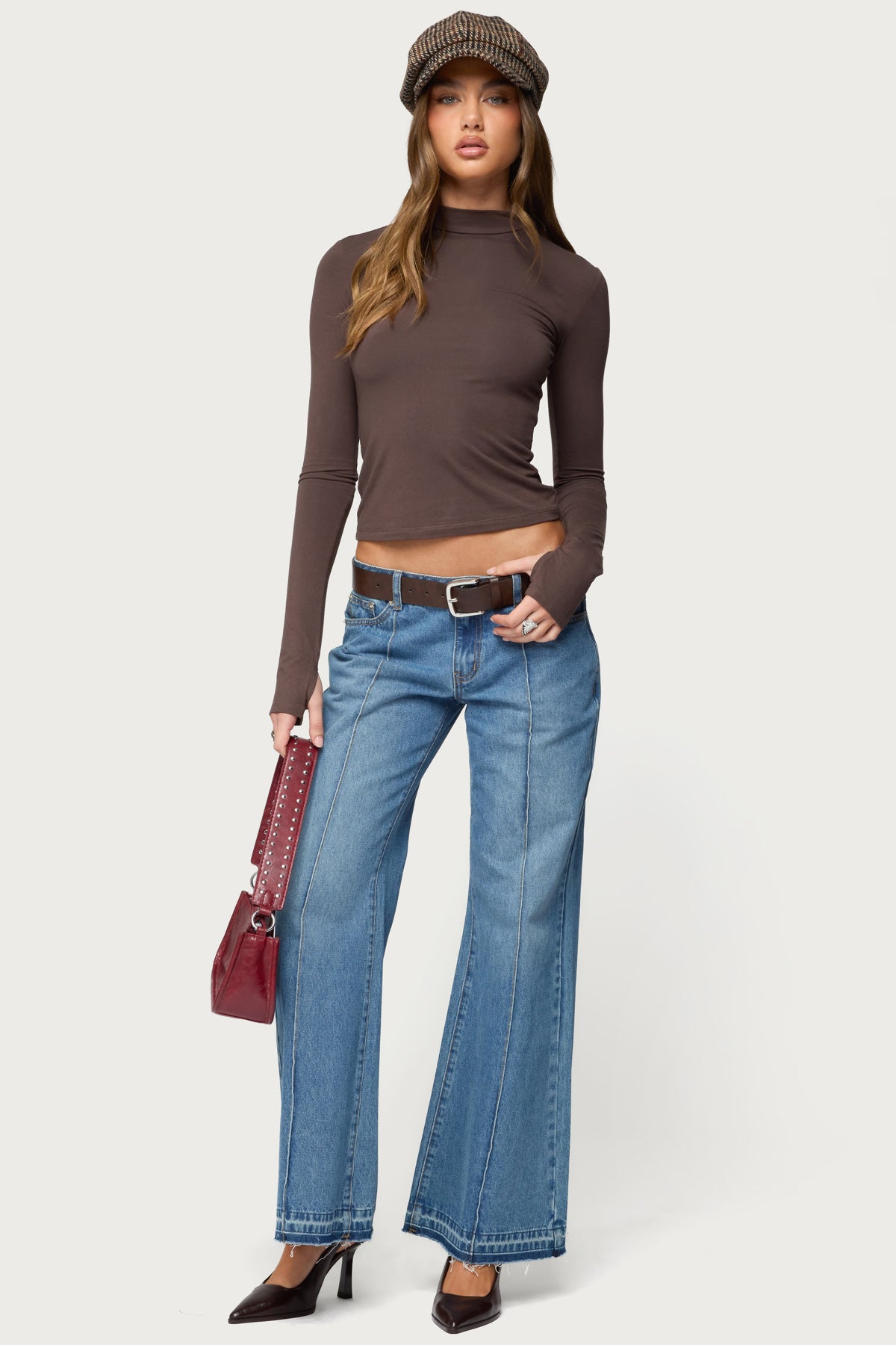 Binta Mock Neck Long Sleeve Top