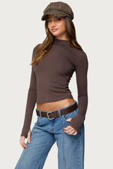 Binta Mock Neck Long Sleeve Top