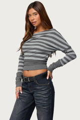 Marniee Striped Off Shoulder Top