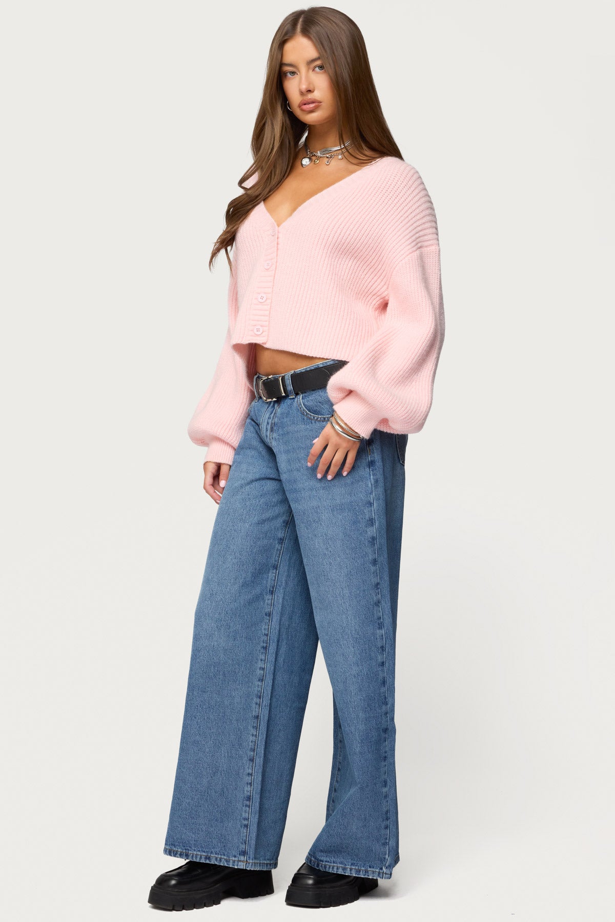 Sabrina Chunky Knit Cropped Cardigan