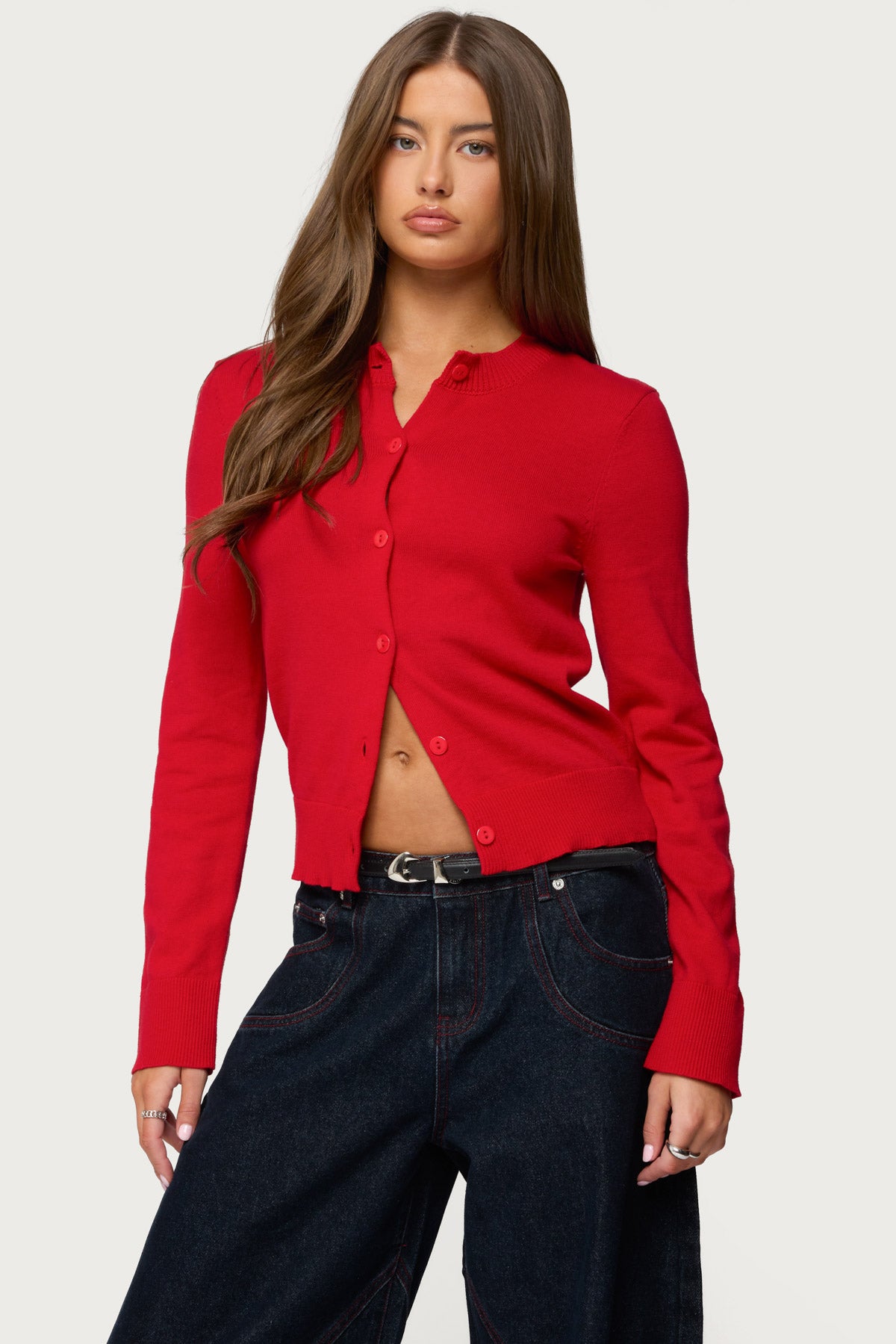 Hollie Button Up Cardigan – edikted